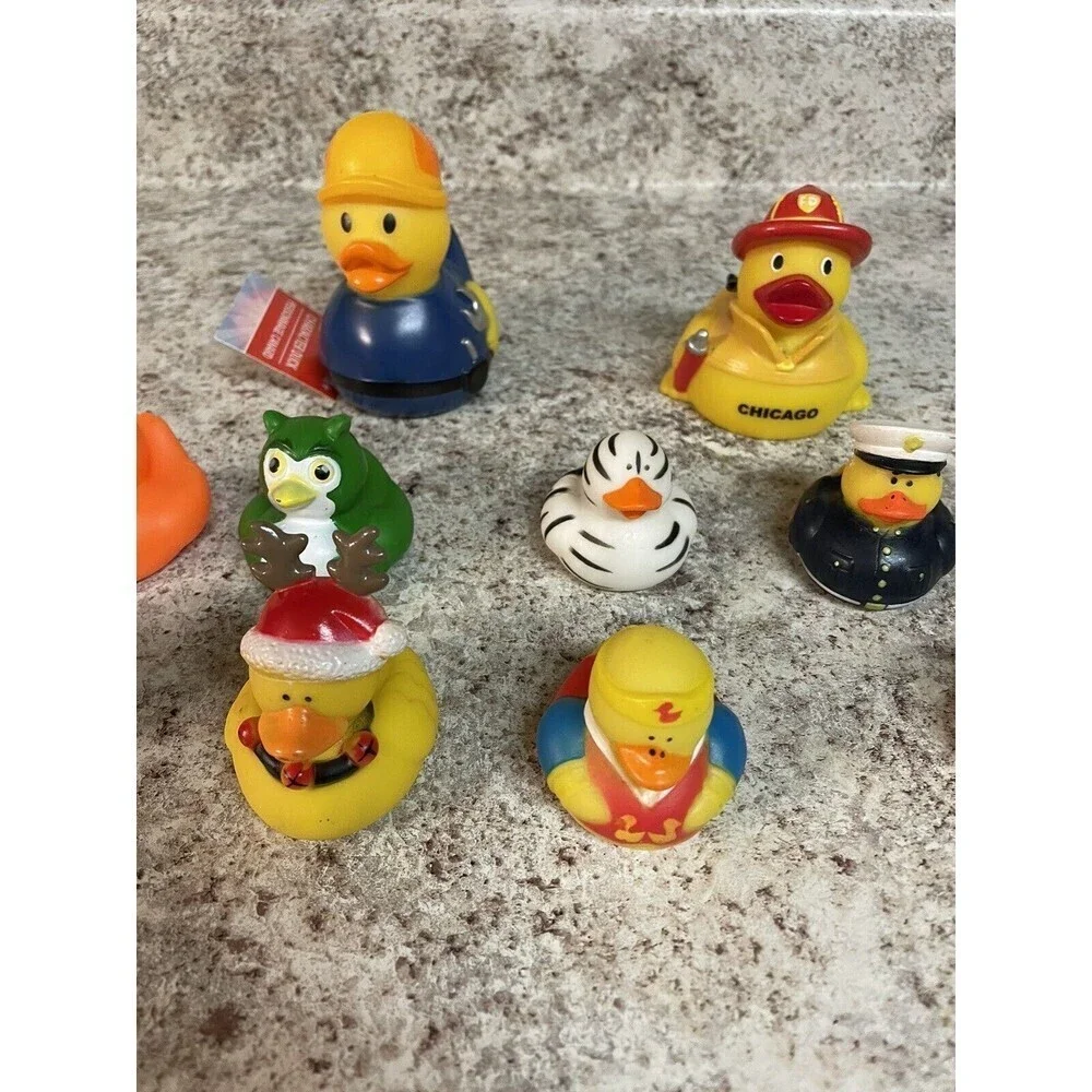 Rubber Ducks 10 Duckies for Jeep Ducking Chicago Firefighter Construction Worker - Picture 4 of 15